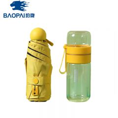 豹牌（BAOPAI） 茶水分离杯+折叠雨伞 礼盒包装 黄色 BP-T7套装