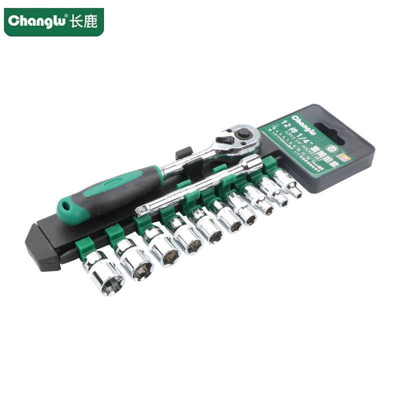 长鹿 6.3mm系列塑夹12件套筒组套 12PCS/套