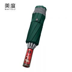 美度（MAYDU） M3027安全式反向雨伞全自动折叠晴雨伞三折防风雨伞男女学生伞墨绿色
