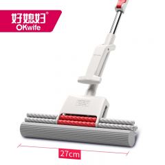 好媳妇（OKwife）AGW-7106A-1-N 海绵拖把 家用办公室吸水懒人免手洗自动胶棉挤水式伸缩刮神器