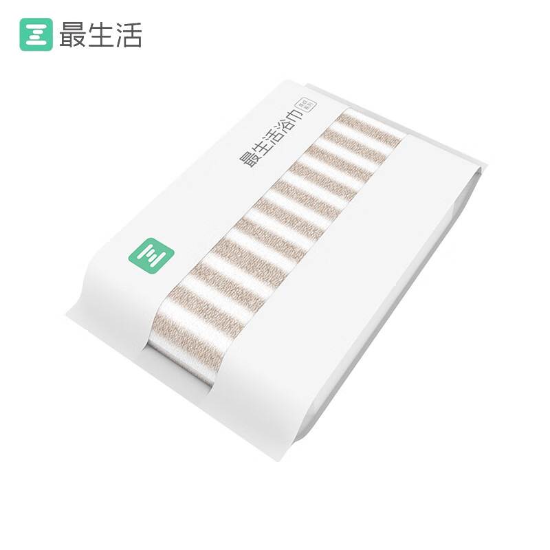 最生活（a-life） A-1173条纹系列浴巾厚款70*145cm棕色