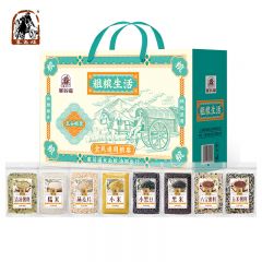 塞翁福 粗粮生活礼盒2400克八种谷物独立包装300g*8袋清凉粥八宝粥糯米黑米等 盒