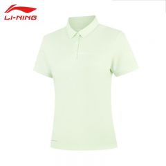 李宁（LI-NING） APLV106-4女士冰感舒适透气短袖亲肤顺滑T恤POLO柔水绿S码