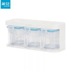 茶花（CHAHUA） 抗菌按压式调味盒添加银离子长效抗菌调料罐