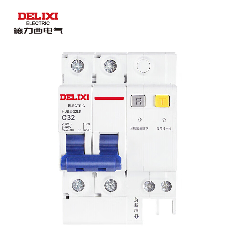 德力西（DELIXI）空气开关 HDBE32LE2C32 家用空开带漏保小型漏电保护断路器 2P32A