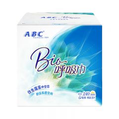 ABC（Bio呼吸巾）日用卫生巾棉柔表层防漏透气经期姨妈巾1包8片
