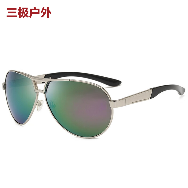 三极户外（Tri-polar）TP2527炫目色彩偏光太阳镜银框仿紫