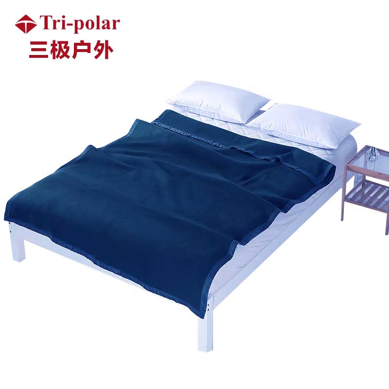 三极户外（Tri-Polar） TP2848包边加厚羊毛毯蓝色150*200cm