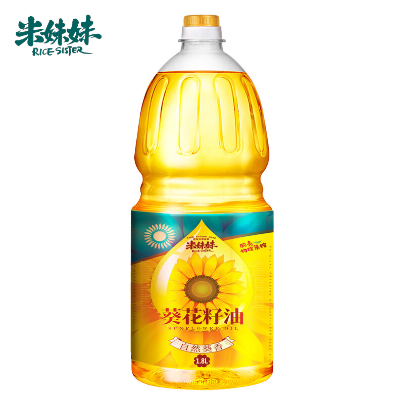 米妹妹（MIMEIMEI） 葵花籽油1.8L 食用油 物理压榨 家庭烹饪炒菜油