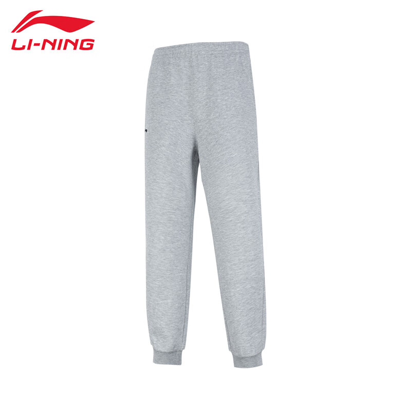 李宁（LI-NING） 舒适保暖男款卫裤AKLUA19-2花灰XXL