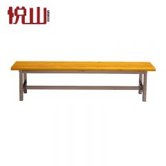 悦山 长椅更衣室换鞋长条凳 休息长凳浅色 1800*400*450mm