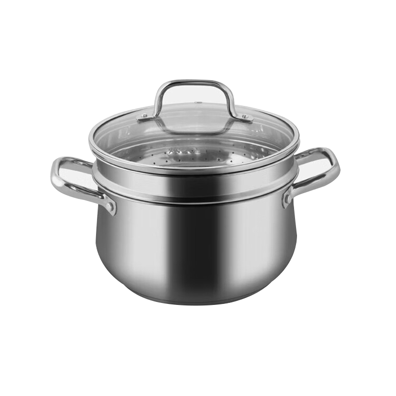 炊大皇（COOKER KING） 蒸锅汤锅不锈钢加深多用锅电磁炉燃气灶煤气灶明火通用 22cm CK72030