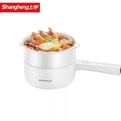 上亨（shangheng） 多功能电煮锅宿舍迷你煮面锅小电火锅低功率插电锅1.5L学生泡面锅1-2人长柄小白锅SHZH-CFDZG001