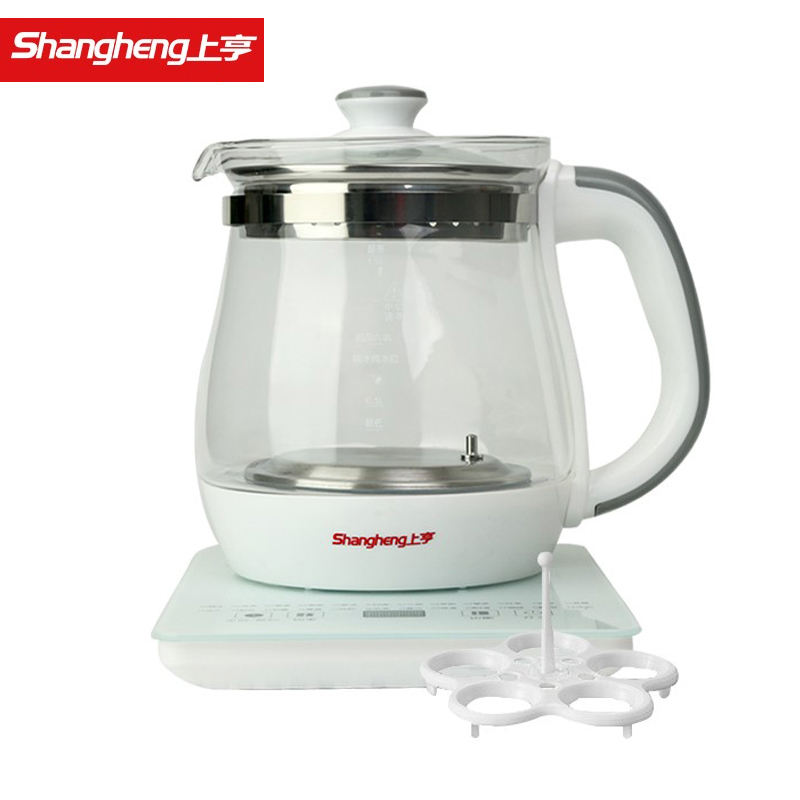 上亨（shangheng） 养生壶煎药壶办公室家用多功能玻璃煮茶器花茶壶保温电热水壶烧水壶 SHZH-CFY04【带蛋架】