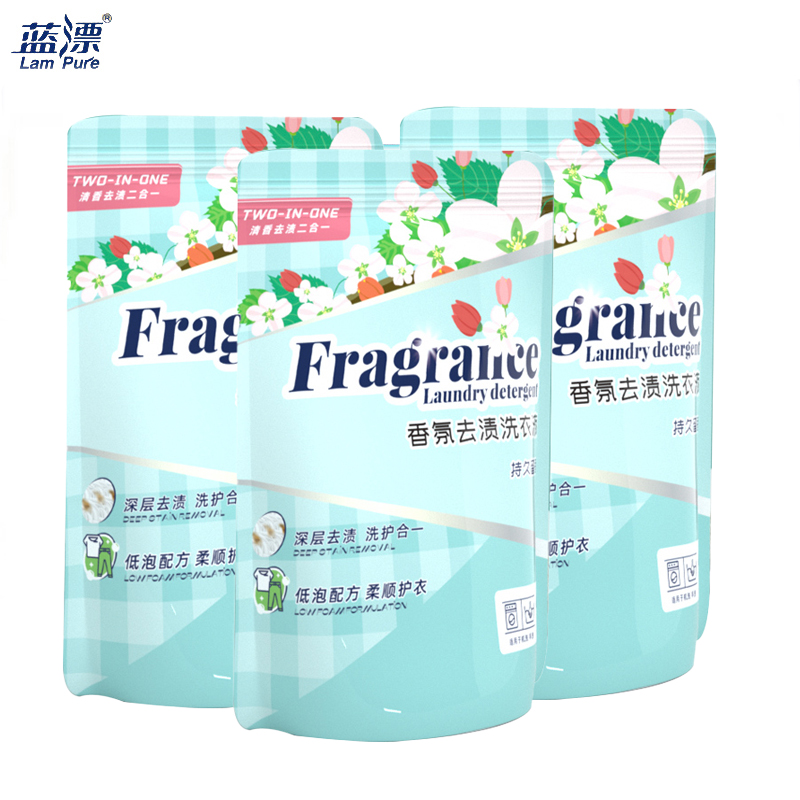 蓝漂（Lam Pure） 香氛去渍洗衣液300g*3低泡易清洗清洁力度强