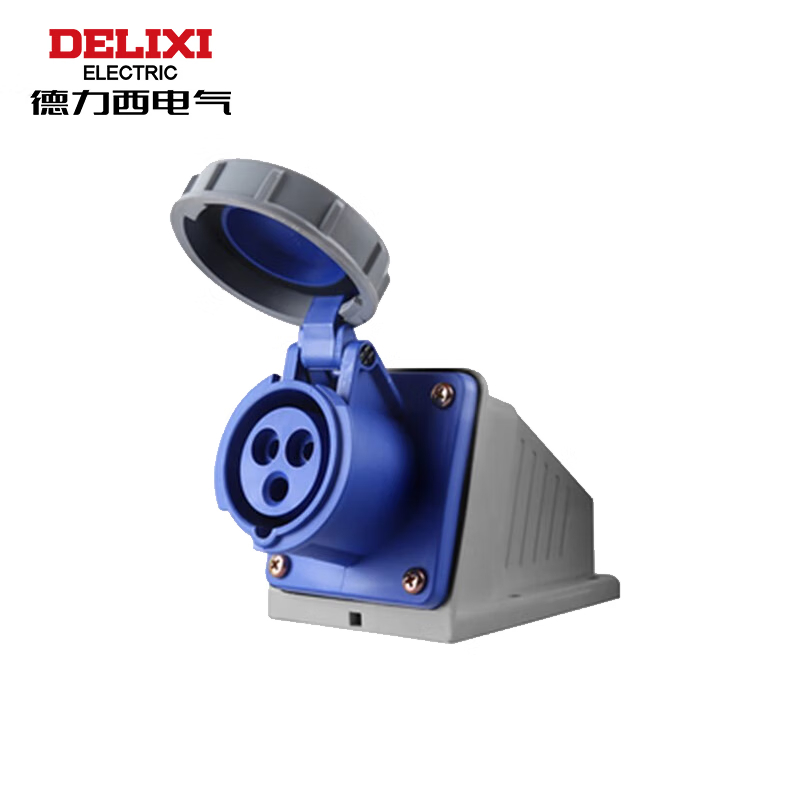 德力西电气 工业明装插座 DEP2-1132 IP67 16A 3芯 250V DHADEP21132U 蓝色
