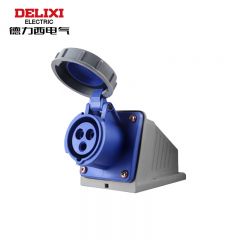 德力西电气 工业明装插座 DEP2-1132 IP67 16A 3芯 250V DHADEP21132U 蓝色
