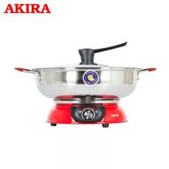 爱家乐（AKIRA） KL-S42/SG PRO鸳鸯火锅电火锅纯304不锈钢家用分体电热锅涮锅5升红色
