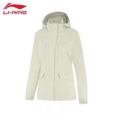 李宁（LI-NING） 防风保暖女款运动风衣 AFDUA20-6瓷秘色M