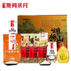 陇间柒月 杂粮恩施特产送礼福利伴手礼粮油礼包  五谷杂粮5560g+油1L 锦绣山河A1