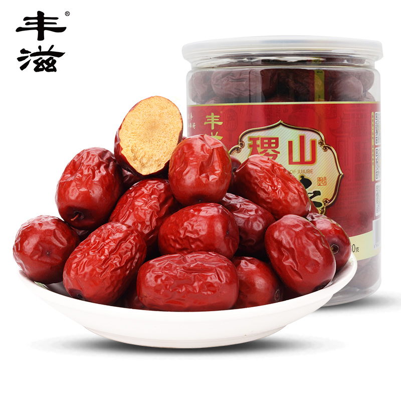 丰滋 稷山板枣360g 山西特产大红枣子休闲零食 罐装