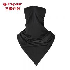 三极户外（Tri-Polar） TP1093户外夏季魔术头巾男女围脖套三角巾透气骑行面巾黑色均码2条装