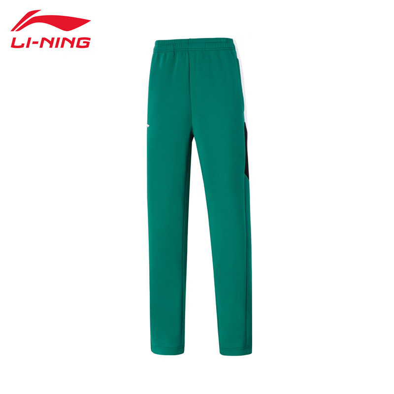 李宁（LI-NING） 舒适保暖女款卫裤AKLUA22-3石绿色2XL