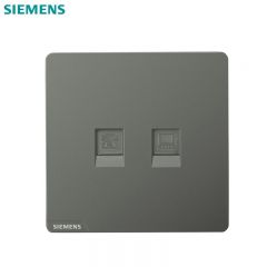 西门子（SIEMENS） 5UH26633NC02 电话+电脑插座(超5类) 皓彩系列 深灰银网络电话插座家用网络墙插