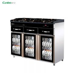 康宝（Canbo） 多功能茶水柜商用横向茶水消毒柜食堂消毒碗柜调料台茶杯茶杯消毒玻璃桌面 XDZ350-CS3【350升】三门款 国标一星级消毒