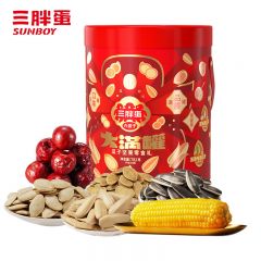 三胖蛋 年货零食大礼包内含24袋坚果蜜饯休闲食品送礼团购 瓜子坚果大满罐782g