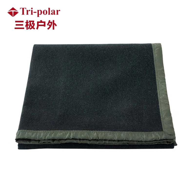 三极户外（Tri-Polar） TP2848包边加厚羊毛毯墨绿色150*200cm
