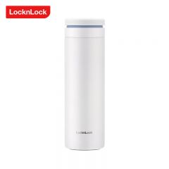 乐扣乐扣（LOCK&LOCK） LHC4287WHT保温保冷一键开盖内置茶网男女办公室旋盖保温杯316不锈钢水杯白色 440ml