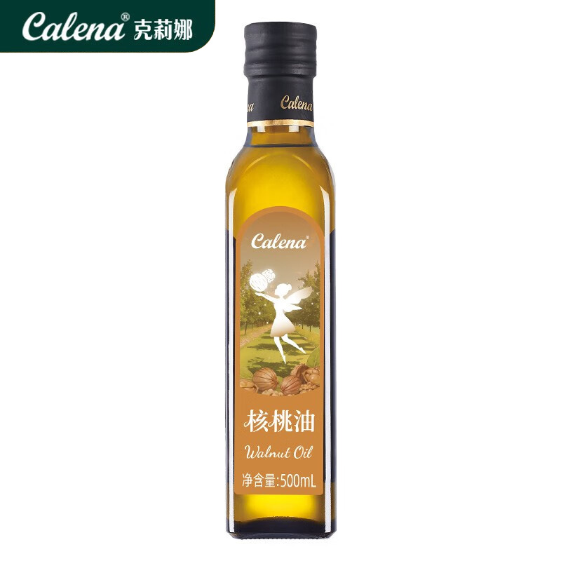 克莉娜 冷榨物理压榨食用油 DHA营养油 核桃油500ml