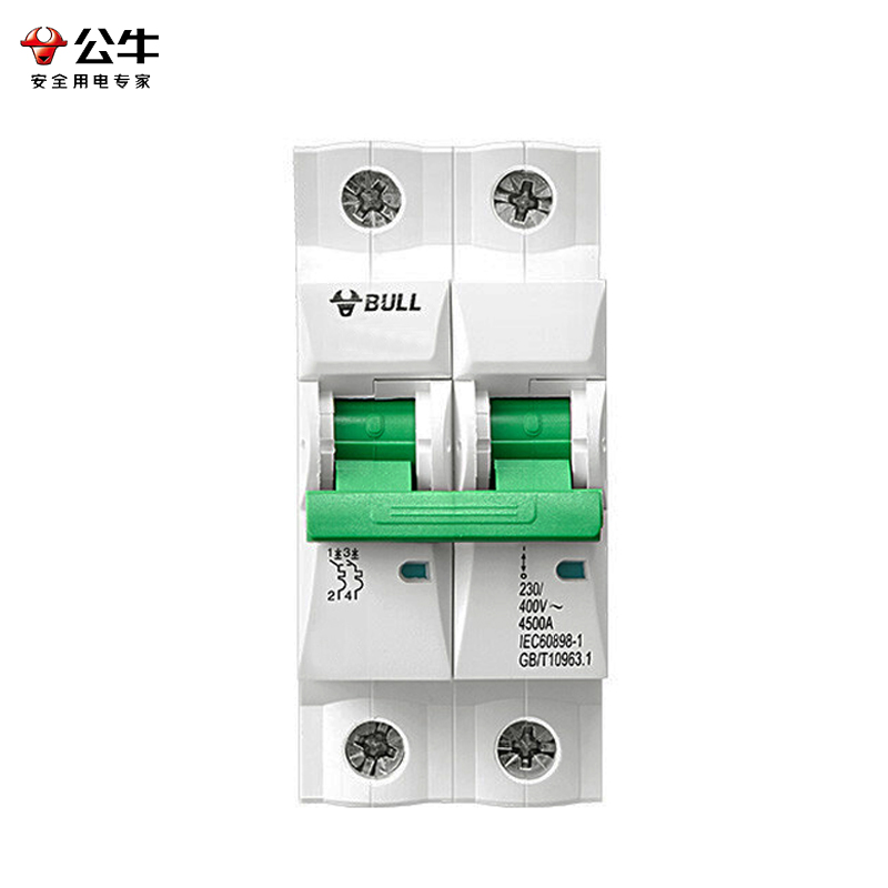 公牛（BULL） 空气开关微型断路器LB5-63A系列断路器2P C型双极双进双出 40A断路器 77.5*83*36mm(定制)LB5-63a/40A-2P400V