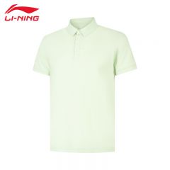 李宁（LI-NING） APLV113-4男士冰感舒适透气短袖亲肤吸湿排汗T恤POLO柔水绿XL码