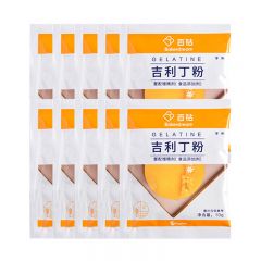 百钻 吉利丁粉10g*10袋 食用明胶粉家用做果冻粉慕斯蛋糕烘焙原料
