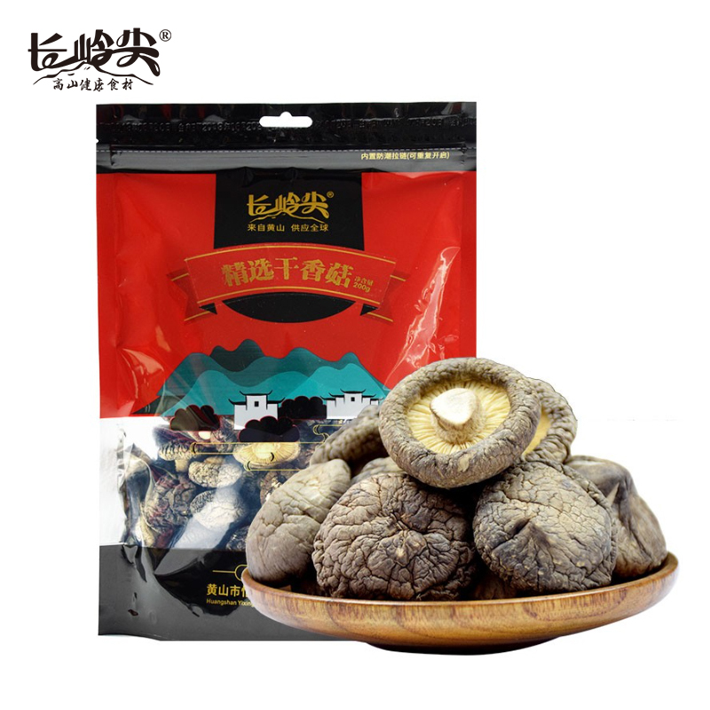 长岭尖 精选干香菇袋装200g 干货食用菌菇食用菌凉拌炖汤煲汤火锅食材