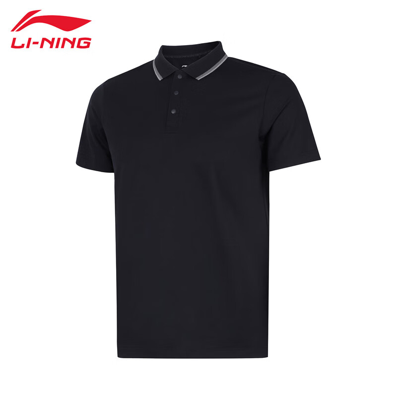 李宁（LI-NING） APLU191-9运动时尚舒适透气T恤吸湿排汗男款短袖POLP衫传奇蓝5XL码