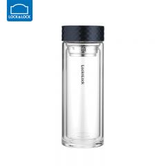 乐扣乐扣（locknlock） LLG938FU家用茶水分离双层玻璃杯泡茶商务办公室透明水杯
