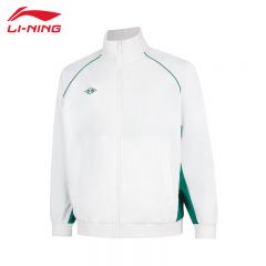 李宁（LI-NING） 防风保暖中性款运动风衣AFDUB61-1乳白色5XL
