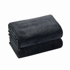 兰诗（LAUTEE） 加厚纤维毛巾定制毛巾吸水巾黑色 35*75cm5条装 DA1078