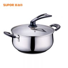 苏泊尔（SUPOR） VT20HS01不锈钢20cm汤锅简易煮面热奶泡面锅燃气电磁灶通用