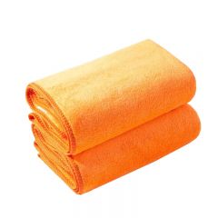 兰诗（LAUTEE） 加厚纤维毛巾定制毛巾吸水巾橙色35*75cm 5条装 DA1078