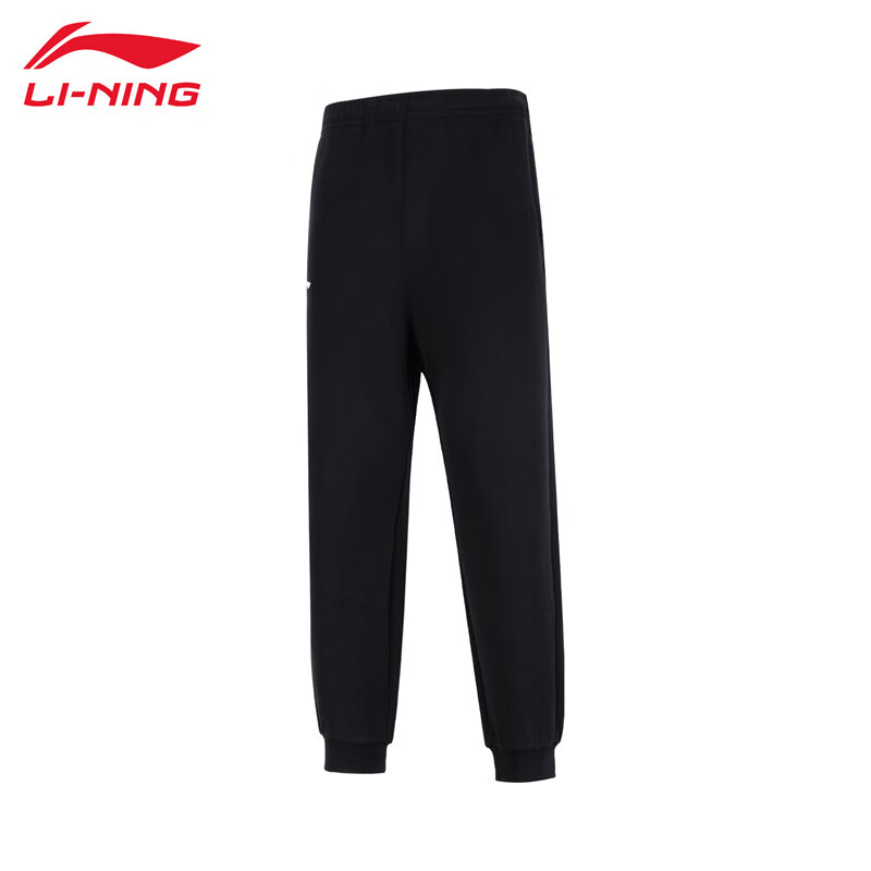 李宁（LI-NING） 舒适保暖男款卫裤AKLUA19-1黑色M