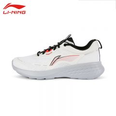 李宁（LI-NING） ARSV121-1男士跑步轻云舒适透气男款休闲慢跑鞋云雾白42码