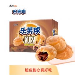 康师傅 乐芙球巧克力味50g*24 牛奶注心泡芙饼干早餐办公室休闲饼干零食泡芙小点心