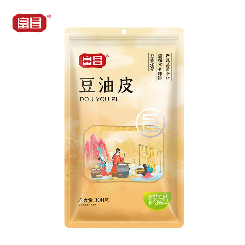 富昌 豆油皮300g 黄豆制品 腐竹皮 油豆皮