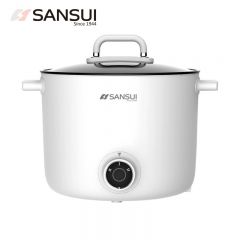 山水（SANSUI） SD-66D旋钮式 1.5L可视化锅盖 两档功率多功能料理电煮锅白色