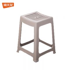 禧天龙 加厚高凳子创意撞色凳休闲椅简易家用凳大高凳换鞋凳子防滑凳餐凳冰河灰 D-2022【36*34*46.5cm 1只装】