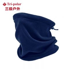 三极户外（Tri-Polar） TP6386多抓绒围脖摇粒绒头巾帽钓鱼帽子户外围巾脖套加厚保暖头套黑色